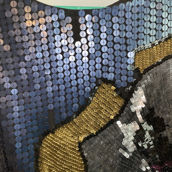 Vintage French Connection Sequin Floral Mini Dress Size 8 - Picture 8 of 8